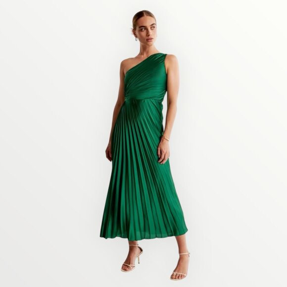 Abercrombie & Fitch Dresses & Skirts - Abercrombie & Fitch Giselle One Shoulder Pleated Maxi Dress